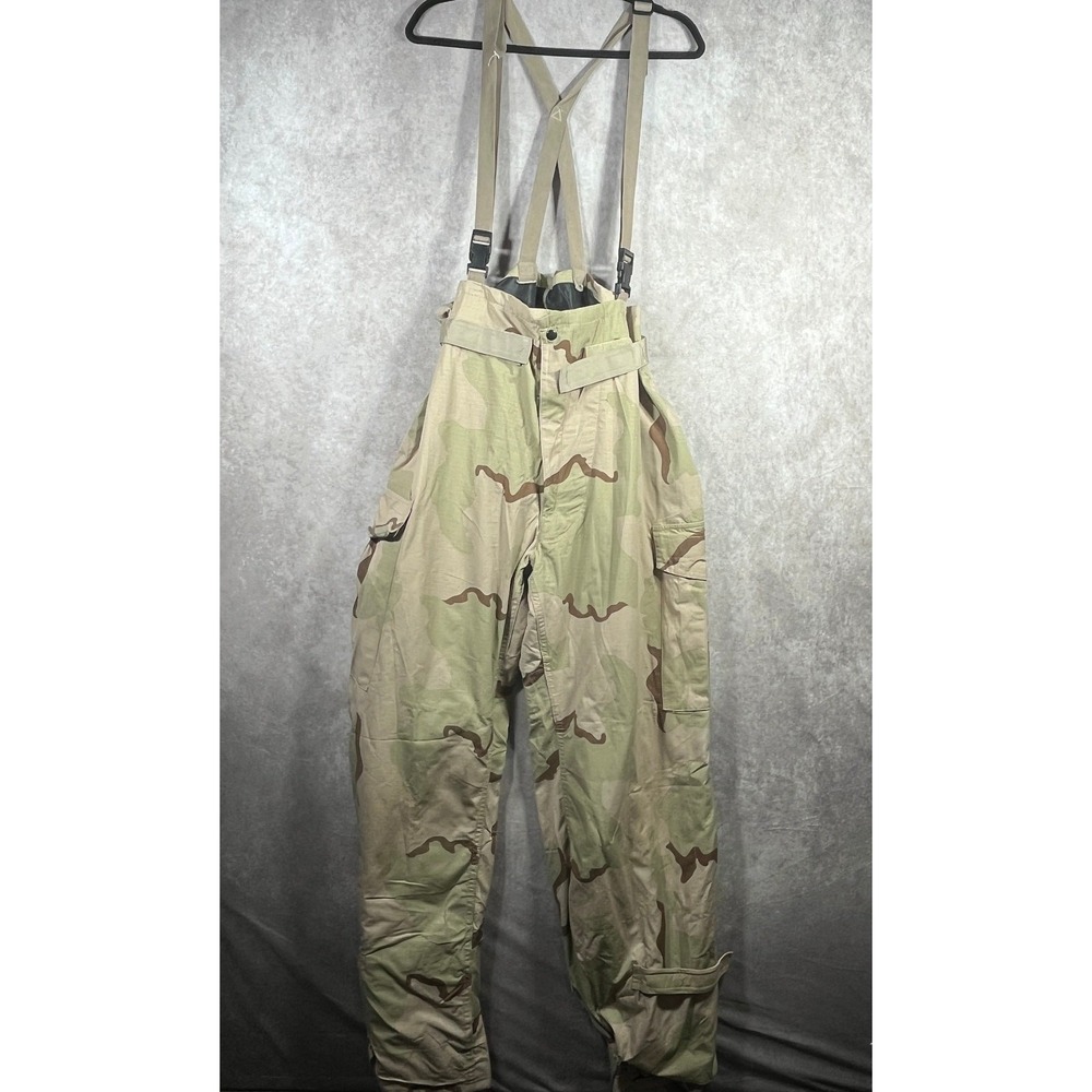 USGI Overgarment Chemical Protective NFR Pants Mens Large Tan Green Camouflage